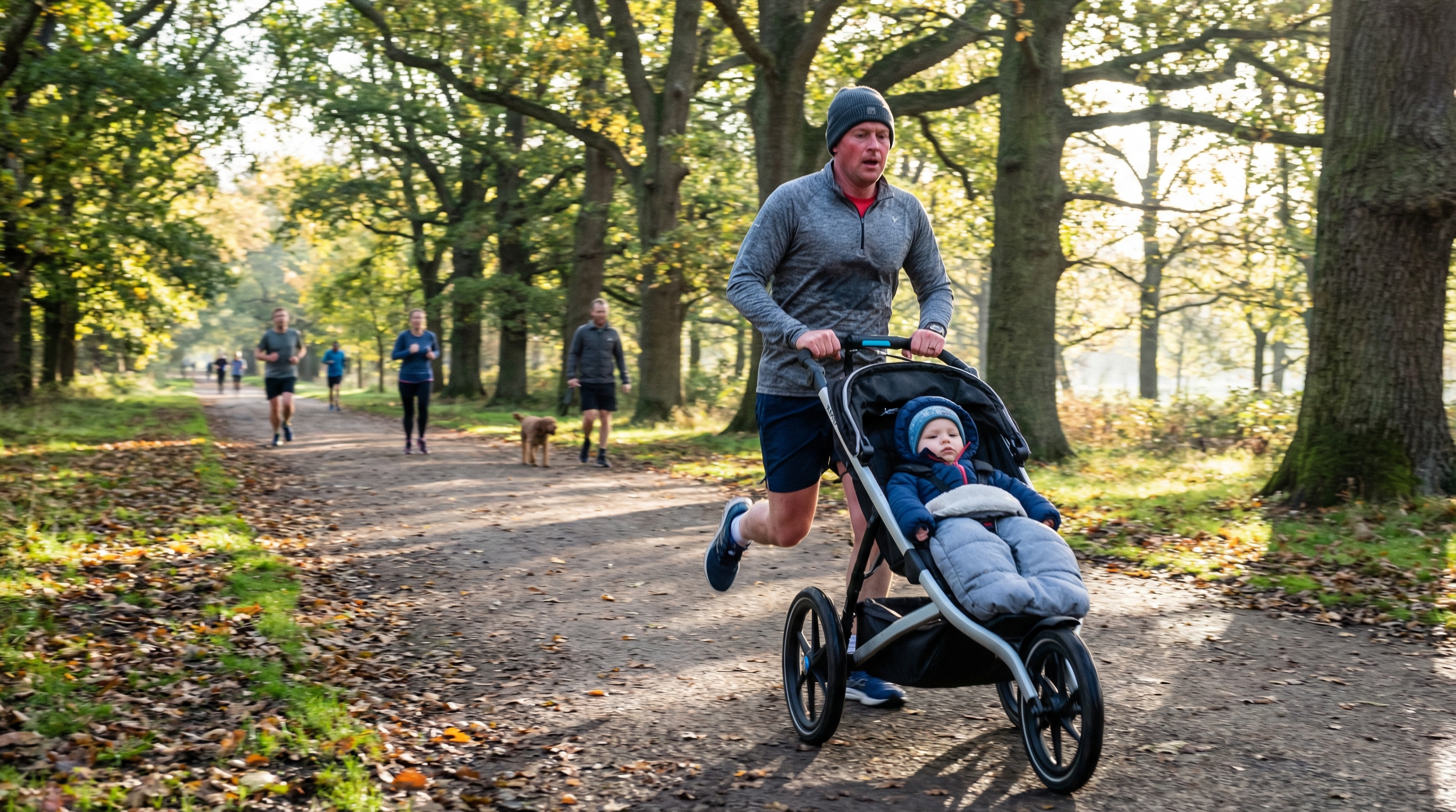 Dad exercising with his baby at home - postnatal fitness for dads